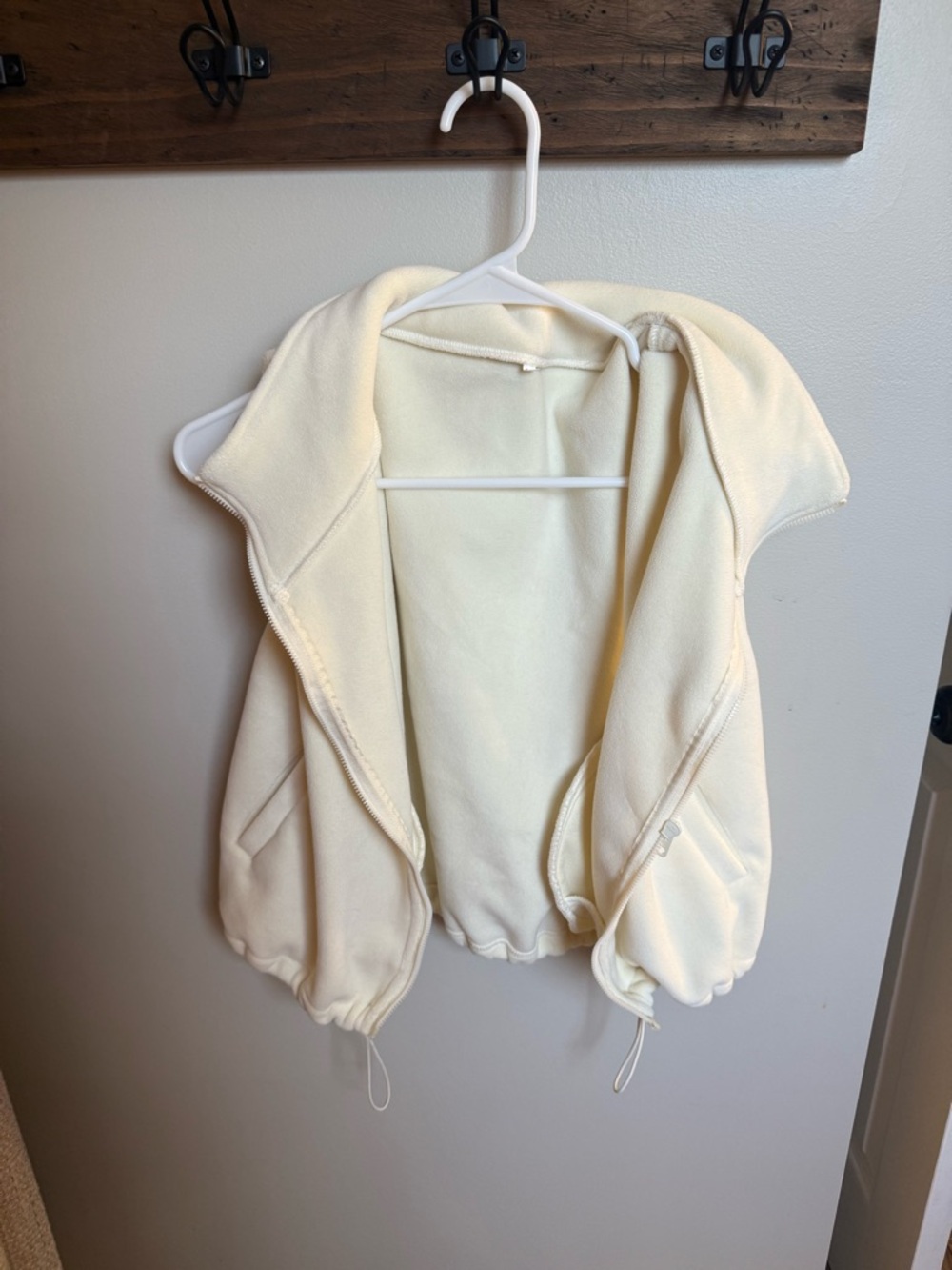 Cream Medium Jacket - Soft Fleece Texture